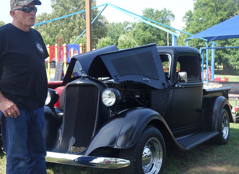 If this little 1934 black pickup looks as if it wants to be your friend, Larry Wells of Linden will be glad to accept an offer. He's the owner and caretaker for this all-original Dodge Brothers model.