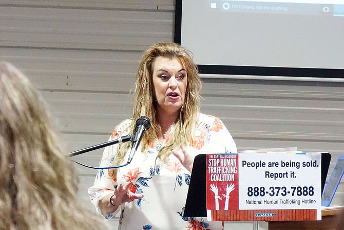 A former victim of human trafficking, April DeTienne has found her voice and used it at an event last week to say human trafficking exists in Callaway County. Now MoDot is getting involved with an anti-human trafficking initiative. 