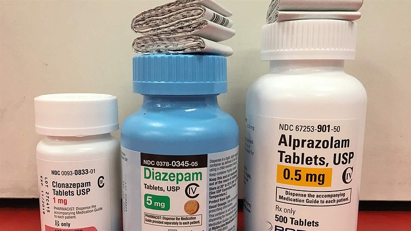 Clonazepam (traded as Klonopin), diazepam (Valium) and alprazolam (Xanax) are among the most sold drugs in a class of widely prescribed anti-anxiety medications known as benzodiazepines. Public health officials warn the pills should be used only in the short term and should never be mixed with opioids or alcohol. (Christine Vestal/Pew Charitable Trusts/TNS)