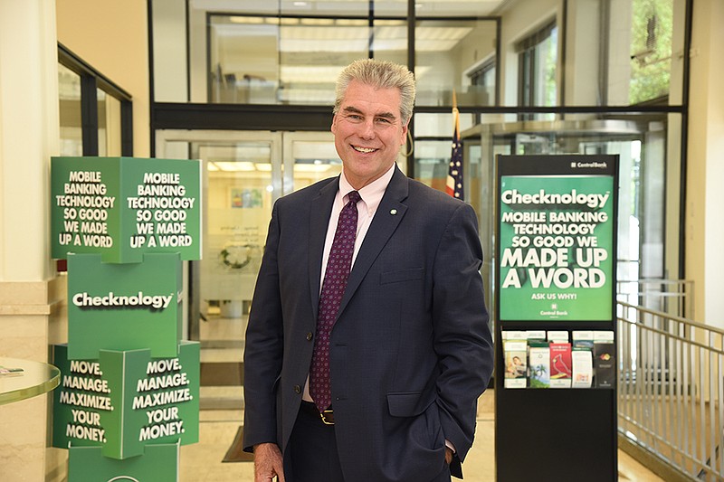 Central Bank President and CEO David Minton poses at the bank.