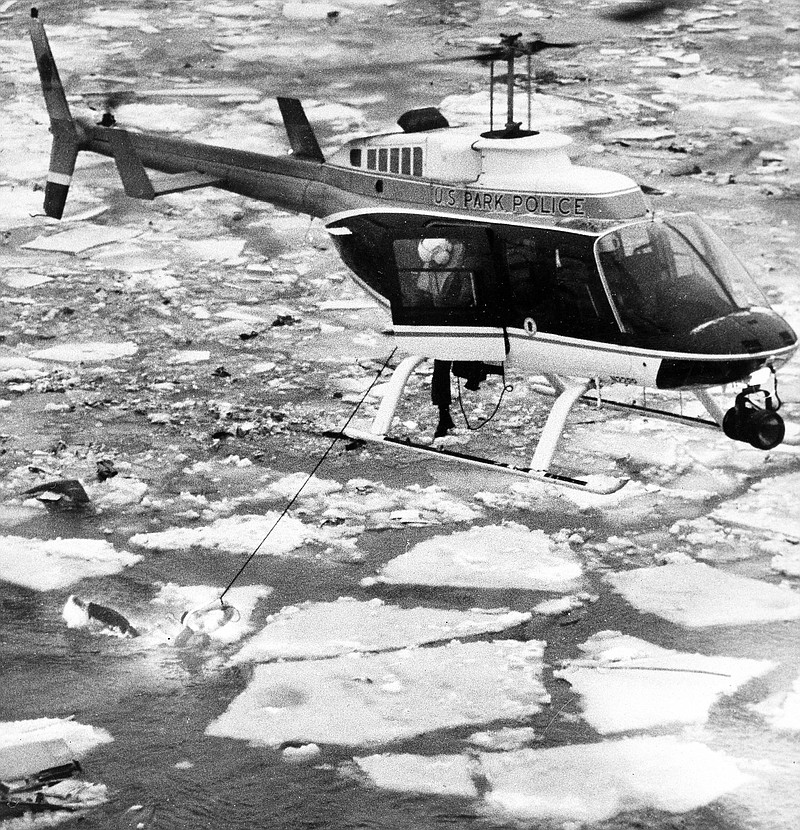 Chopper that was used to carry out 1982 Air Florida rescue lands at D.C.  museum