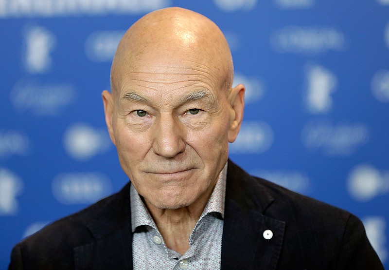 Actor Patrick Stewart attends a press conference for the film "Logan" on Feb. 17, 2017, at the 2017 Berlinale Film Festival in Berlin.