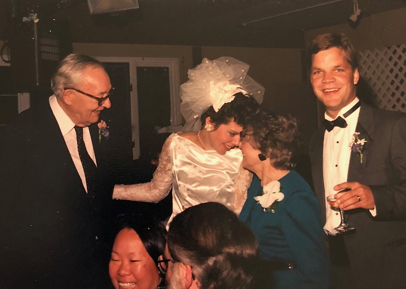 Stacy Hall shares a special moment with her 'Grammy' at the 1988 wedding. (Stacy Hall)