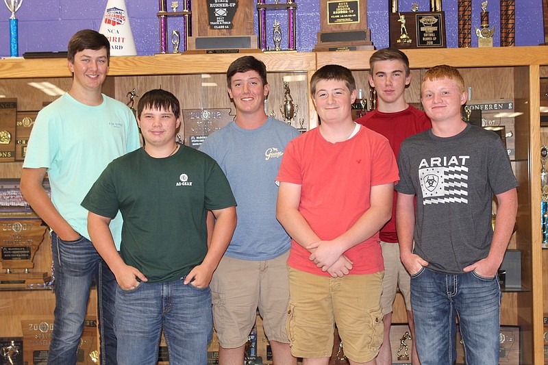 Ashdown High School students recently joined the Lockesburg Industrial Maintenance Program, in which they will have the opportunity to earn workforce certifications. Shown are, from left, Ty Gentry, Hunter Lewis, Jake Day, Taylor Schmidt, Jeb Parker and Matthew Swilley.
(Submitted photo)