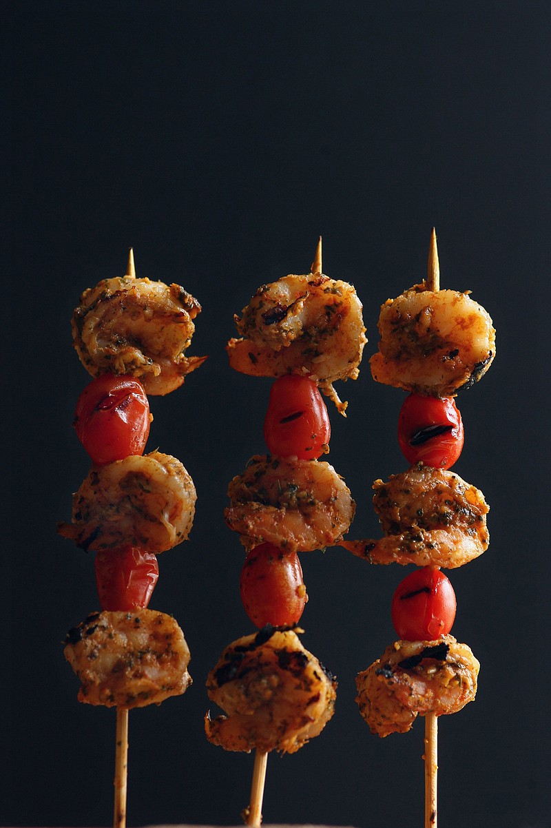 Spiced Shrimp and Tomato Kebabs, Wed., Aug. 19, 2015. (Hillary Levin/St. Louis Post-Dispatch/TNS)