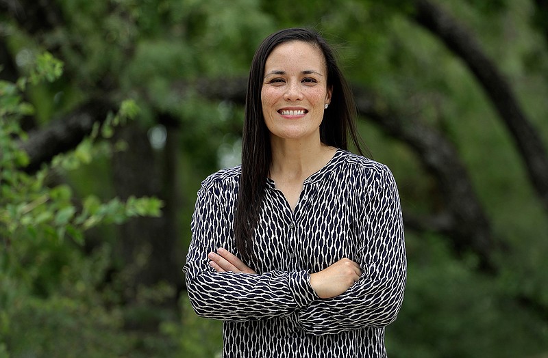 Gina Ortiz Jones, the Democratic nominee for a House seat in West Texas, poses for a photo Aug. 10 in San Antonio, Texas. Jones, an Air Force veteran will face Republican Rep. Will Hurd. Currently, only four of 535 lawmakers are both women and veterans. Women with military experience—many of them combat veterans—are among the record number of female candidates running for office this year. 