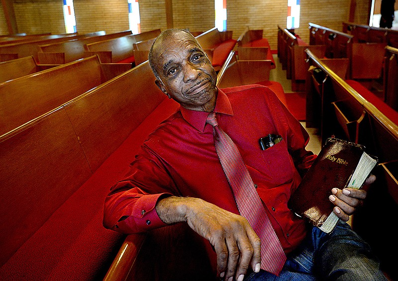 Walter McCloney is one of the oldest members of St. Paul African Methodist Episcopal Church in Beaumont. Generations of his family have been part of the church history since coming here at the turn of the century. The congregation celebrated the church's 150th anniversary on Sunday, Aug. 12, 2018. St. Paul's started in 1868 and met at the home of Rev. Woodson Pipkin, a former slave. It has been at its current location on Waverly Street since 1964, where it also served as a hub for local meetings and activities during the Civil Rights Movement.  (Kim Brent/The Beaumont Enterprise via AP)