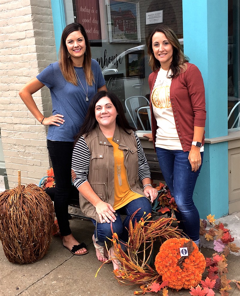 Uptown California business owners — Chelsea McGill, Julie Bolinger and Shanna Helms — are working together to support each other and grow local business. (submitted photo)