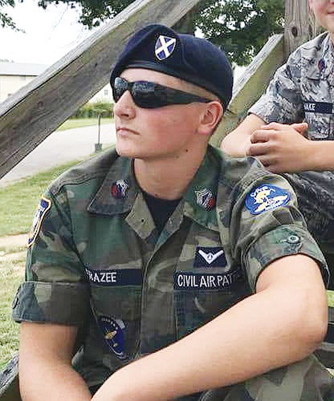 Zach Frazee was one of three Missouri Civil Air Patrol Cadets chosen to participate in National Blue Beret in Oshkosh, Wisconsin. During two weeks, Frazee helped conduct event operations, flight marshaling, crowd control and emergency services, earning a Blue Beret at the end. 