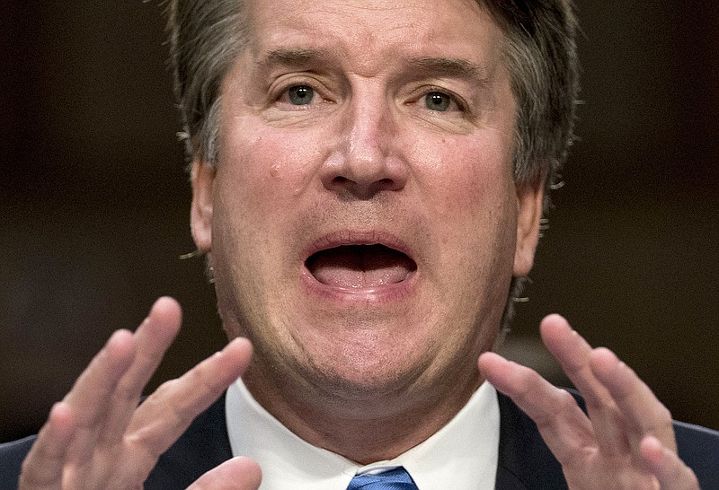 In this Sept. 5, 2018, photo, President Donald Trump's Supreme Court nominee, Brett Kavanaugh testifies before the Senate Judiciary Committee on Capitol Hill in Washington.