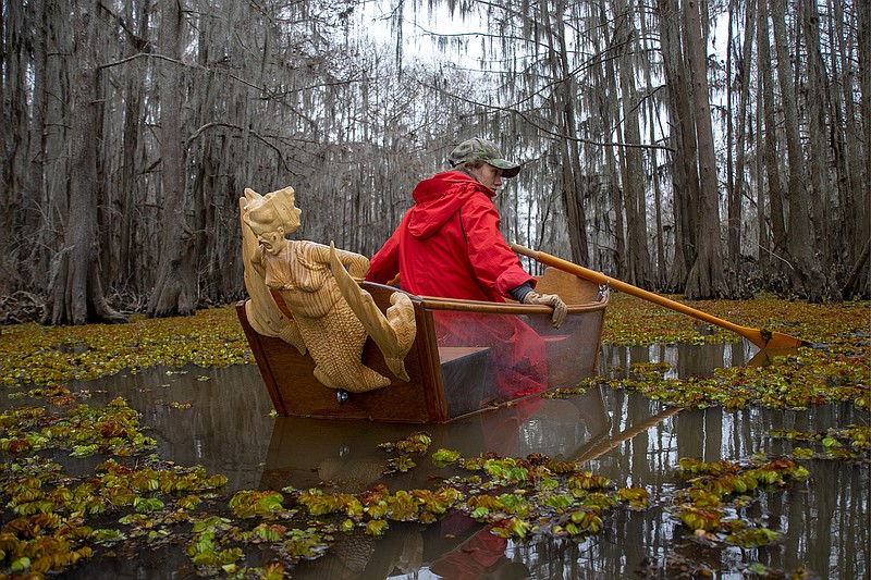 Shana Hoehn explores the mythology of Fouke's Boggy Creek Monster in a short video she'll screen Saturday night at the Pocket Park on Broad Street in downtown Texarkana. Starting around 9 p.m., Hoehn will screen the short film "Boggy Creek Version 2" on loop until roughly 10:30 p.m. (Submitted photo)
