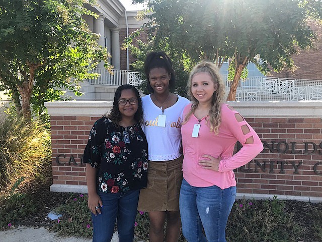 Three Ashdown High School students were recently inducted into the teacher cadet program at Southern Arkansas University. Shown are, from left, Kaitlyn Woodall, Adaysia Thompson and Kasey Barton. (Submitted photo)
