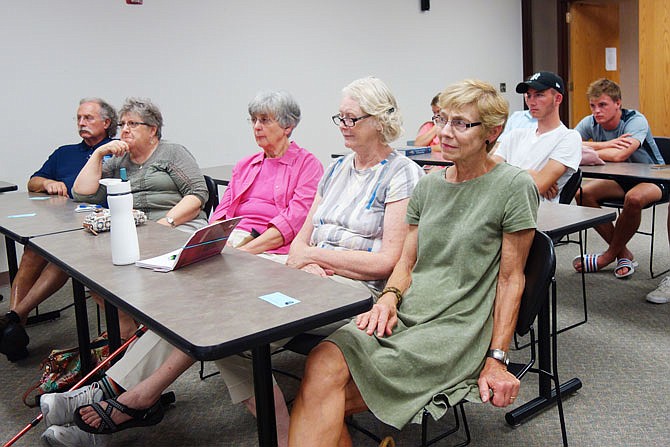 William Woods University students and community members listen to a lecture about health care challenges caused by societal inequality. The lecture is part of One Read 2018. This year's book is "Killers of the Flower Moon."