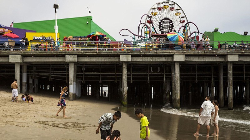 A man's body was discovered Thursday below the Santa Monica Pier, pictured above in 2015. (Kent Nishimura / Los Angeles Times/TNS)