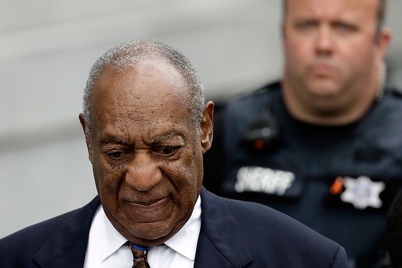 Bill Cosby departs Monday after a sentencing hearing at the Montgomery County Courthouse in Norristown, Pa. Cosby's chief accuser on Monday asked for "justice as the court sees fit" as the 81-year-old comedian faced sentencing on sexual assault charges that could make him the first celebrity of the #MeToo era to go to prison.