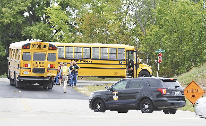 The Missouri Highway Patrol, Jefferson City Police Department and Cole County EMS were called to U.S. 50 and Henwick Lane on Monday after a Jefferson City Public Schools bus and a Jeep were involved in a two-vehicle crash. 