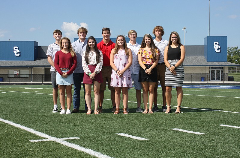 <p>Submitted</p><p>The South Callaway Highschool homecoming court included, from left, Treysen Gray, Hannah Benningfield, Peyton Leeper, Bailey Parker, Tyklen Salmons, Hayley Mealy, Drake Davidson, Lexi Winemiller, Daniel McDonald and Stephanie Powers.</p>