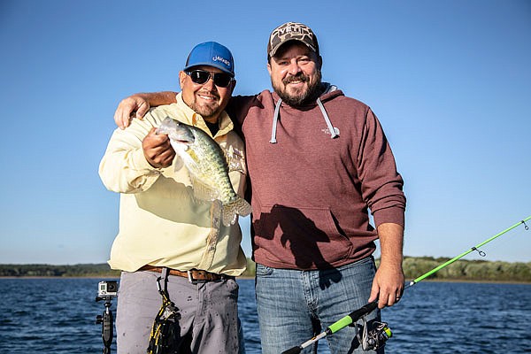 Brandon Butler recently fished with Tandem Fly Outfitters on Stockton Lake and put a limit of slab crappie in the boat like the one guide Kris Nelson is holding.