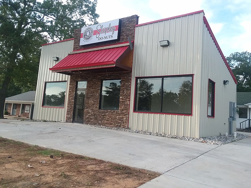 Shipleys Do-Nuts is "95 percent ready to open" and should be opening soon, according to Dr. Kenny Haskins, Texarkana, Ark., city manager. Shipleys Do-Nuts is on Arkansas Boulevard, just down the street eastward from Big Jake's BBQ.