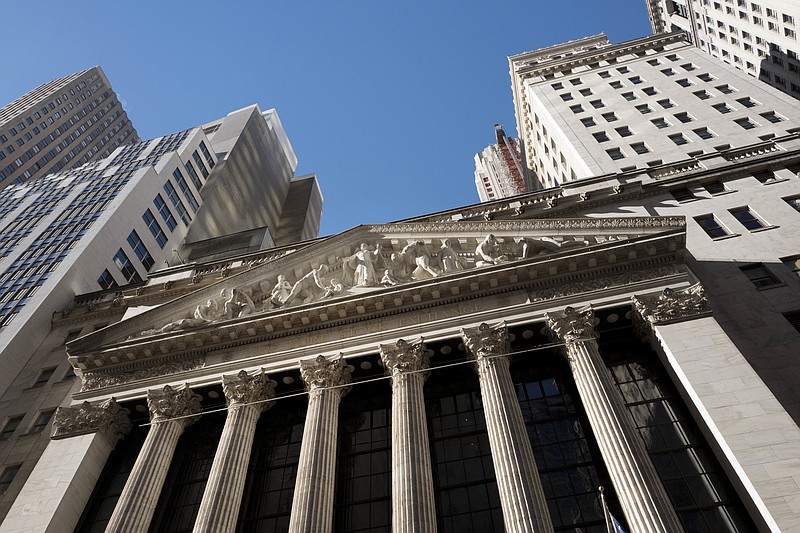 FILE- This Dec. 21, 2016, file photo shows the New York Stock Exchange. The U.S. stock market opens at 9:30 a.m. EDT on Tuesday, Oct. 9, 2018. (AP Photo/Mark Lennihan, File)