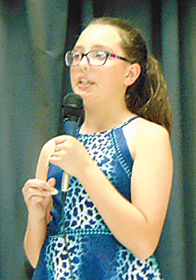 Sophia Geppert, of the Hatton 4H Club.