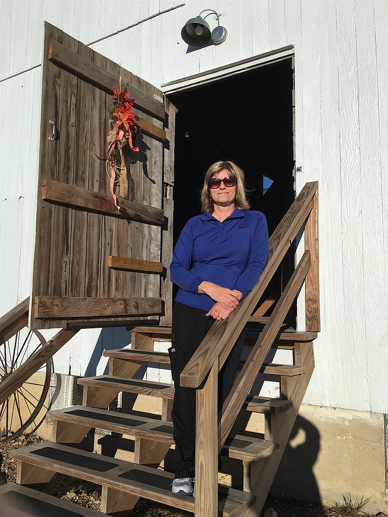 Rhonda Bestgen has fixed up an old barn west of town, where a Junk Jam and Kay Brothers performance is slated Oct. 20, 2018.