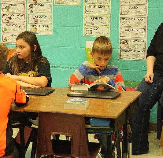 Third-grade students at California Elementary School were given a quick lesson from one of information's forefathers — the dictionary.