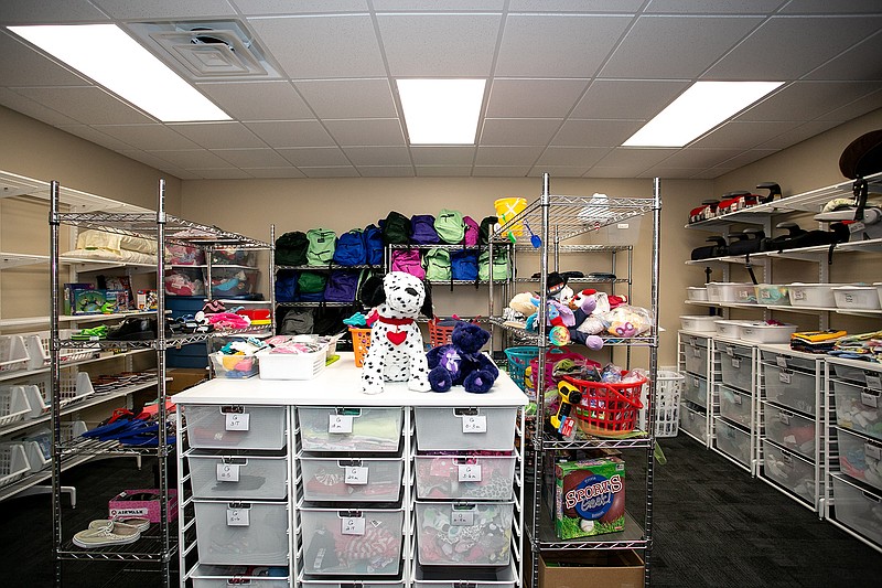 The Rainbow Room at the Texas Department of Family and Protective Services is filled with toys, clothes, backpacks and food. The room is for families that need supplies. Department of Family and Protection Services hosted an open house for members of the community to see the facility and the services they can provide.