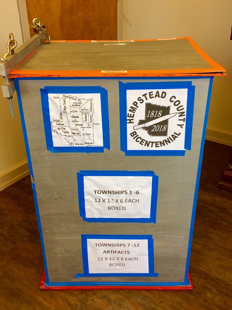 To celebrate the 200th anniversary of the formation of Hempstead County, Ark., the Hempstead County Bicentennial Committee is sponsoring a time capsule, chairman Josh Williams said. (Submitted photo)

