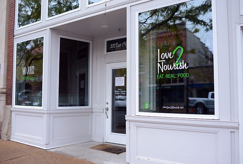 Sally Ince/ News TribuneThe downtown building for Love2Nourish and MO Juice remains closed Friday October 26, 2018 at 202 E. High Street. The business was forced to close after the City's Director of Planning and Protective Services declared the buildings structure to be unsafe to the public. Both business will be relocating to building 700 E. High Street which is on the corner of E. High Street and Lafayette. 
