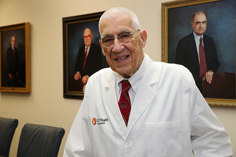 Retired Col. Dr. Basil Pruitt poses Sept. 6 at the University of Texas Health Science Center San Antonio in San Antonio. Dr. Pruitt led the U.S. Army Institute of Surgical Research at Fort Sam Houston for 27 years and helped pave the way for many of the life-saving therapies now in place for badly burned troops and civilians.