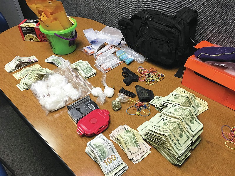 <p>Items taken in Friday night’s drug bust. (Submitted)</p>