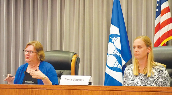 Independent Nancy Elkthunder (left) and Republican Sarah Gladman, were candidates for Callaway County Collector. They debated in September, and Gladman won the seat Tuesday.