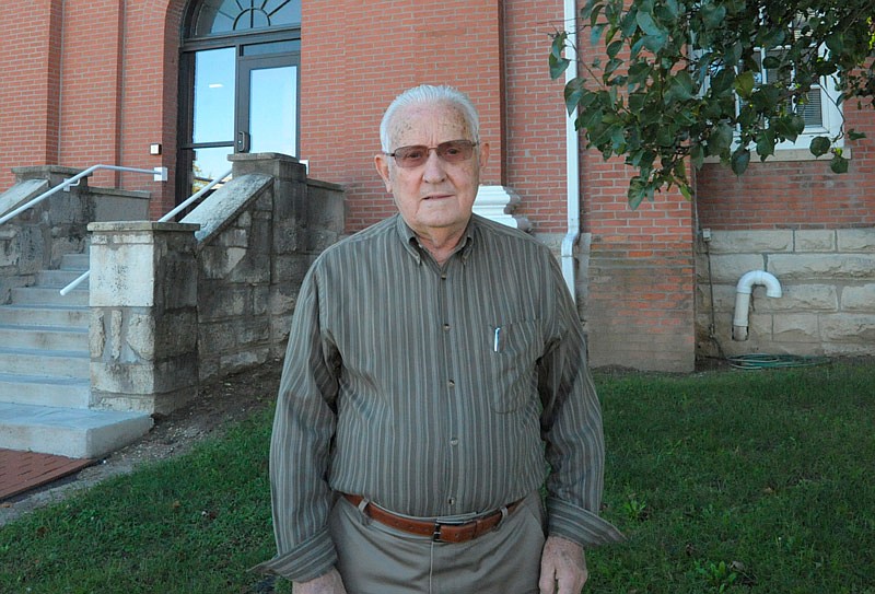 Presiding commissioner Kenny Kunze will retire Dec. 31, 2018. He poses outside the Moniteau County Courthouse where the commissioners offices are located.