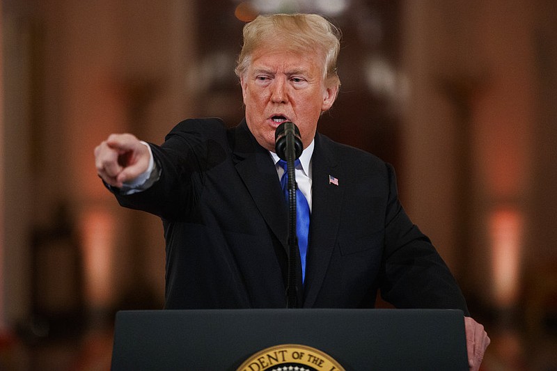 President Donald Trump speaks during a news conference in the East Room of the White House Wednesday, Nov. 7, 2018, in Washington. 