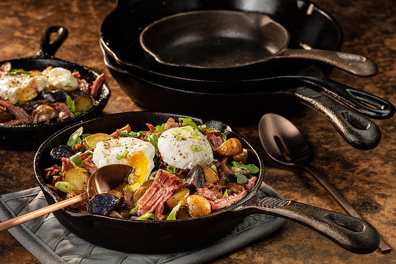 Goodness doesn't get much simpler than eggs and potatoes, as demonstrated by this homey corned beef hash. Styled by Shannon Kinsella. (Zbigniew Bzdak/Chicago Tribune/TNS)