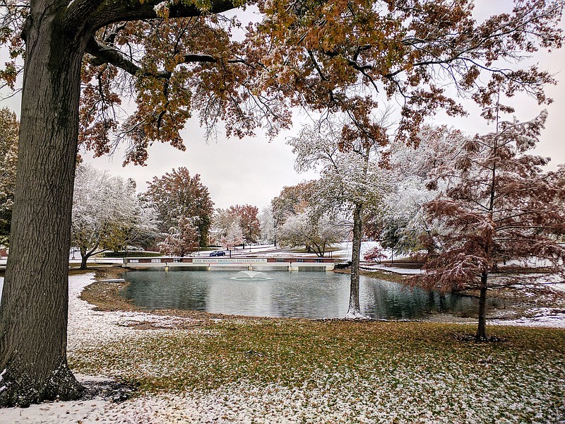 A Nov. 2018 snowfall at William Woods University in Fulton. 