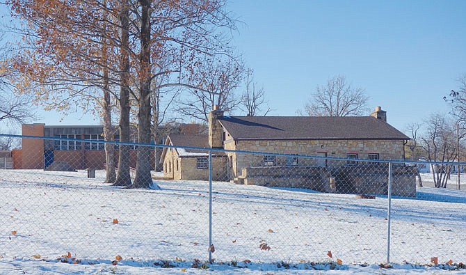 The old Missouri School of the Deaf Scout Cabin used to be home to the school's scouting programs. Behind it is Rice Hall, once a middle school serving MSD students. Across the street from Veteran's Park, both could become part of Fulton's parks and recreation program.