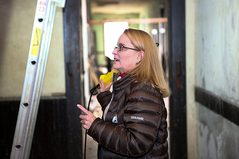  Patti Goesl speaks about renovating an old Texarkana building across the street from the Perot Theatre to have a 1930's style.