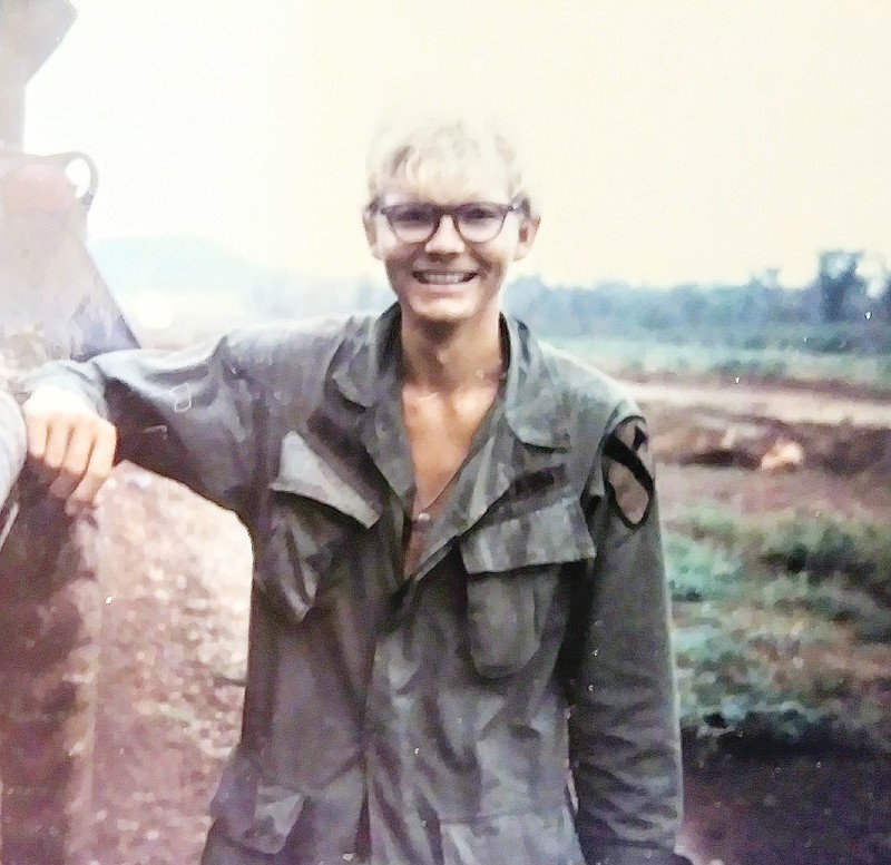 Despite the combat hardships he experienced, a grinning Spc. Stephen Dunn is pictured while serving in Vietnam with Troop D, 1st Air Cavalry Division in the latter weeks of 1970.