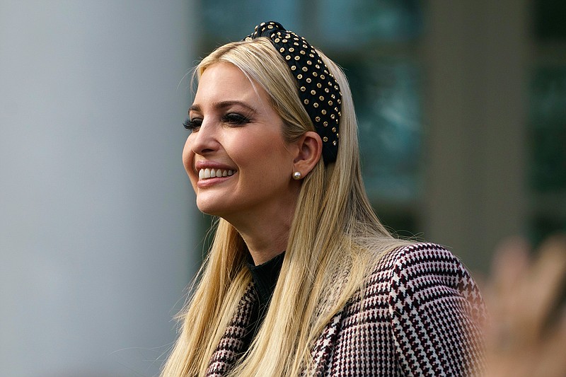 Ivanka Trump, the daughter of President Donald Trump, arrives for a ceremony to pardon the National Thanksgiving Turkey in the Rose Garden of the White House in Washington, Tuesday, Nov. 20, 2018. (AP Photo/Carolyn Kaster)