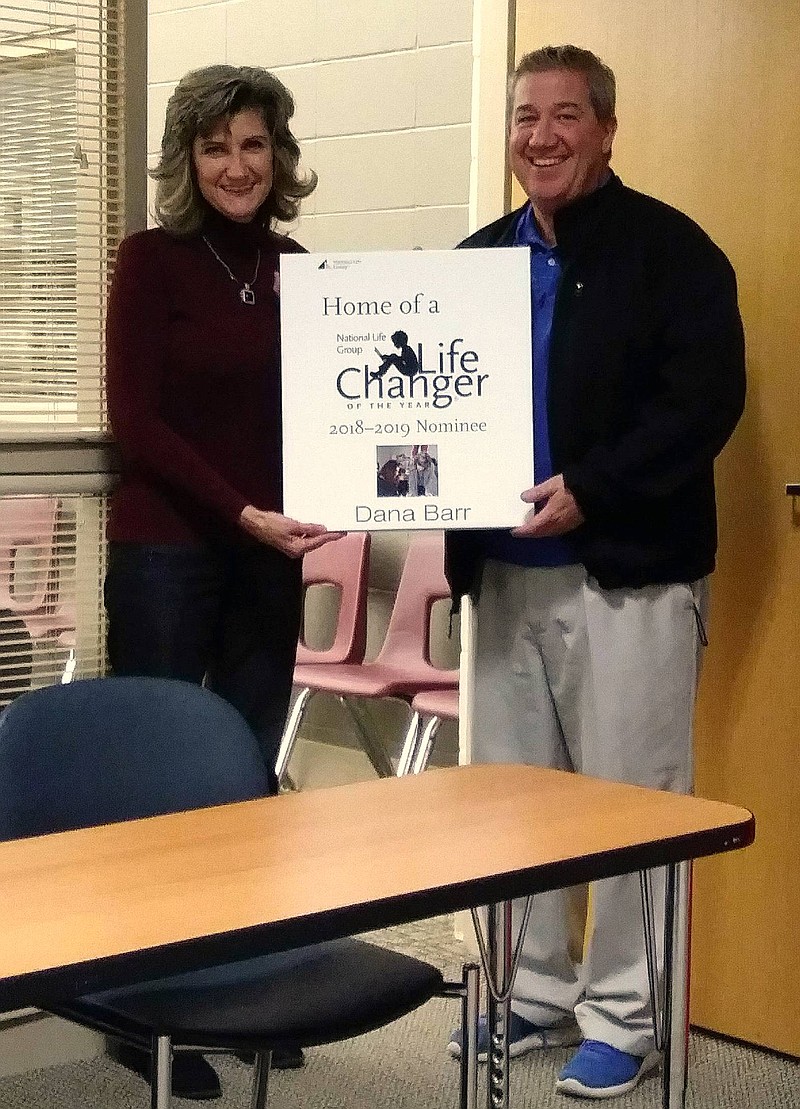 California High School English teacher Dana Barr was recognized for being a LifeChanger Award nominee at the Moniteau County R-1 School board meeting Nov. 19, 2018.