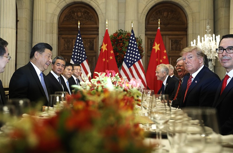 President Donald Trump with China's President Xi Jinping during their bilateral meeting at the G20 Summit, Saturday, Dec. 1, 2018 in Buenos Aires, Argentina. (AP Photo/Pablo Martinez Monsivais)