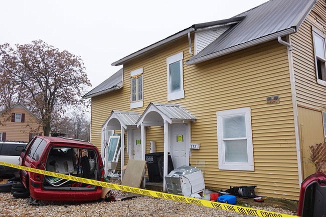 The duplex at 212-214 E. 6th St. in Fulton has been marked as "unsafe for human occupancy" following a Wednesday fire.