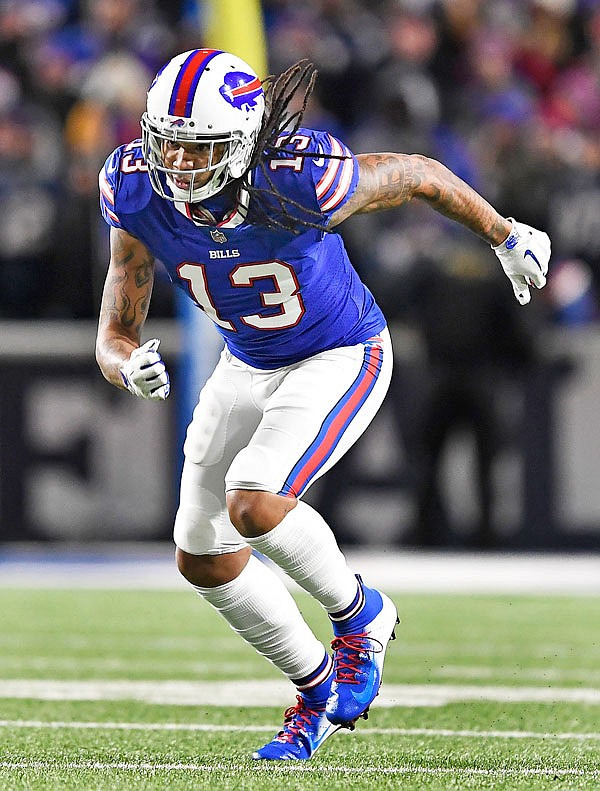 Bills wide receiver Kelvin Benjamin runs a route during the first half of a game earlier this season against the Patriots in Orchard Park, N.Y.