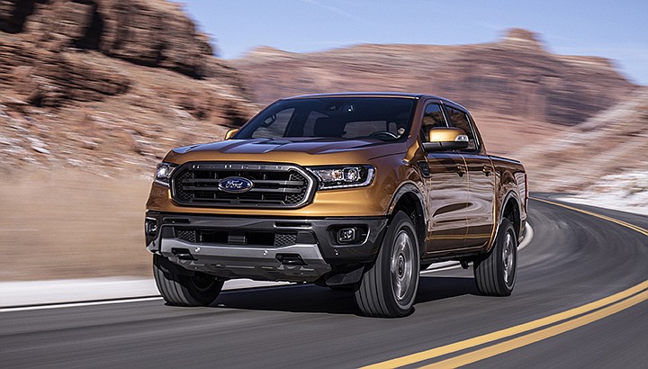 An all-new Ford Ranger midsize pickup truck returns to the U.S. market for 2019. (Ford Motor Co.)