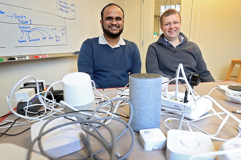 William & Mary computer science associate professors Adwait Nadkarni and Denys Poshyvanyk and their students have identified security vulnerabilities in smart home devices. Weakness in the security of a web-enabled light bulb could give hackers access to web-enabled cameras and security devices, allowing them to be disabled.