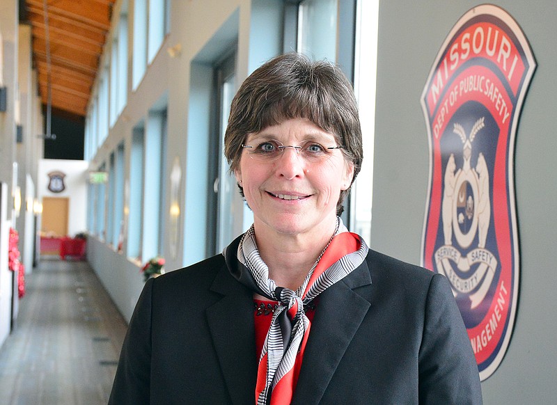 Director of Public Safety Sandy Karsten poses for a photo at the Public Safety Department.