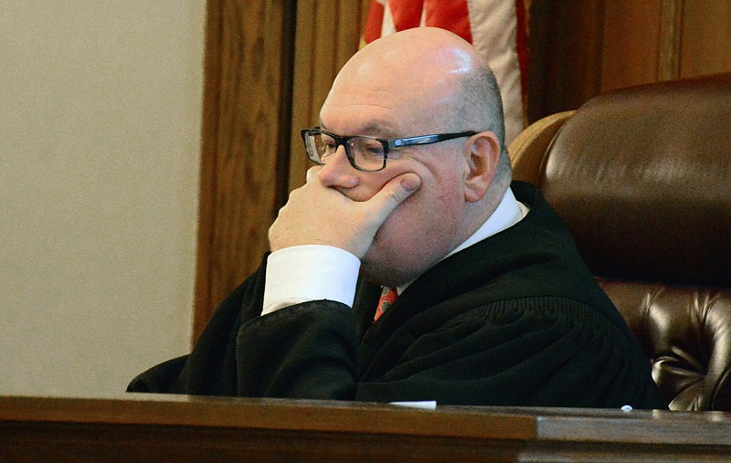 Circuit Judge Dan Green is shown presiding at the bench in Cole County court in this Aug. 31, 2018 file photo.