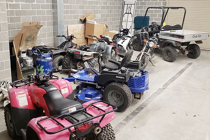 The Audrain County Sheriff's Office posted this picture of ATVs and UTVs (plus one lawnmower) recovered during a 72-hour investigation conducted with the Callaway County Sheriff's Office.